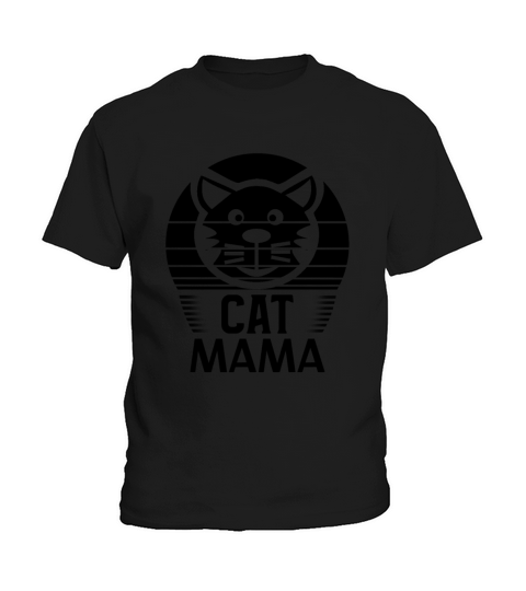 Vintage Cat Mama Shirt Women Funny Cat Mom Retro Kids T-Shirt