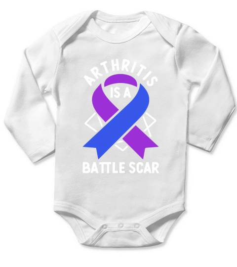 Arthritis Is A Battle Scar Rheumatoid Arthritis Long Sleeve Baby One-Piece