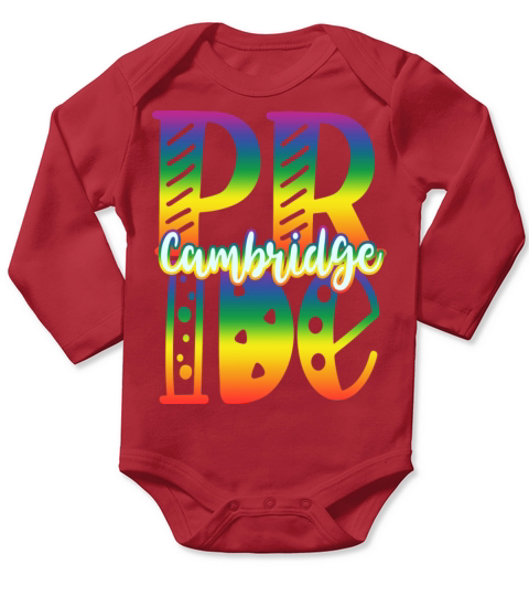 Cambridge Gay Pride In Art Block Letters Long Sleeve Baby One-Piece