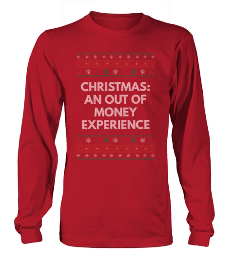 Christmas an Out of Money Experience Xmas Shopping Long sleeved Unisex