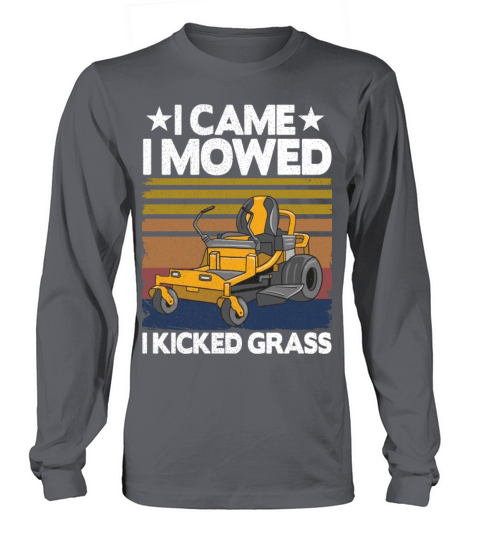 Funny Vintage Lawn Mowing Riding Mowers Dad Gift Long sleeved Unisex