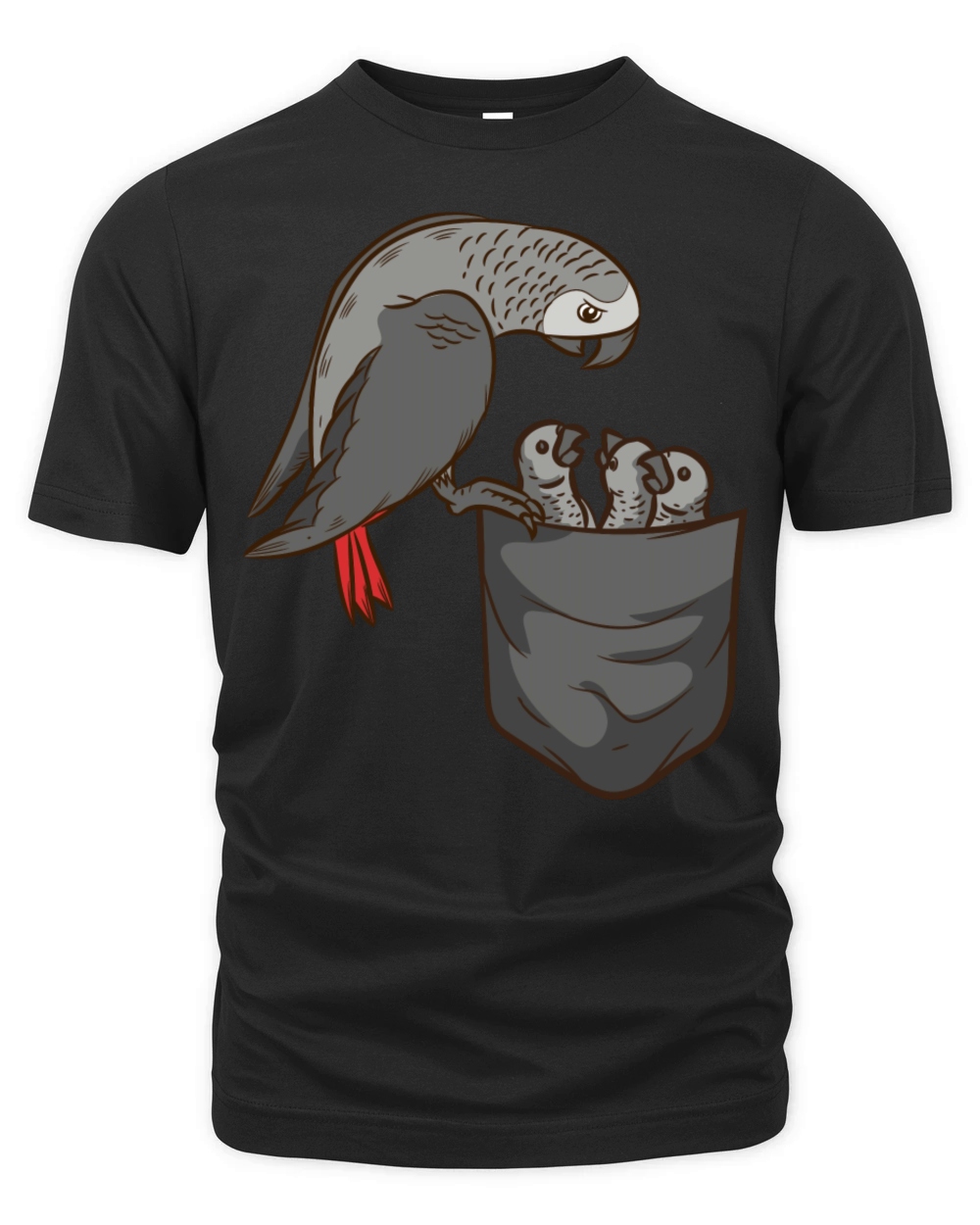 African Grey Parrot Gift Women Bird African Grey Organic Unisex T-shirt