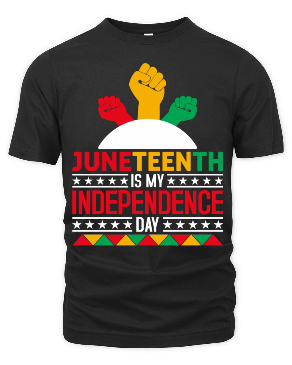 Juneteenth Is My Independence Day T-Shirt Design Organic Unisex T-shirt
