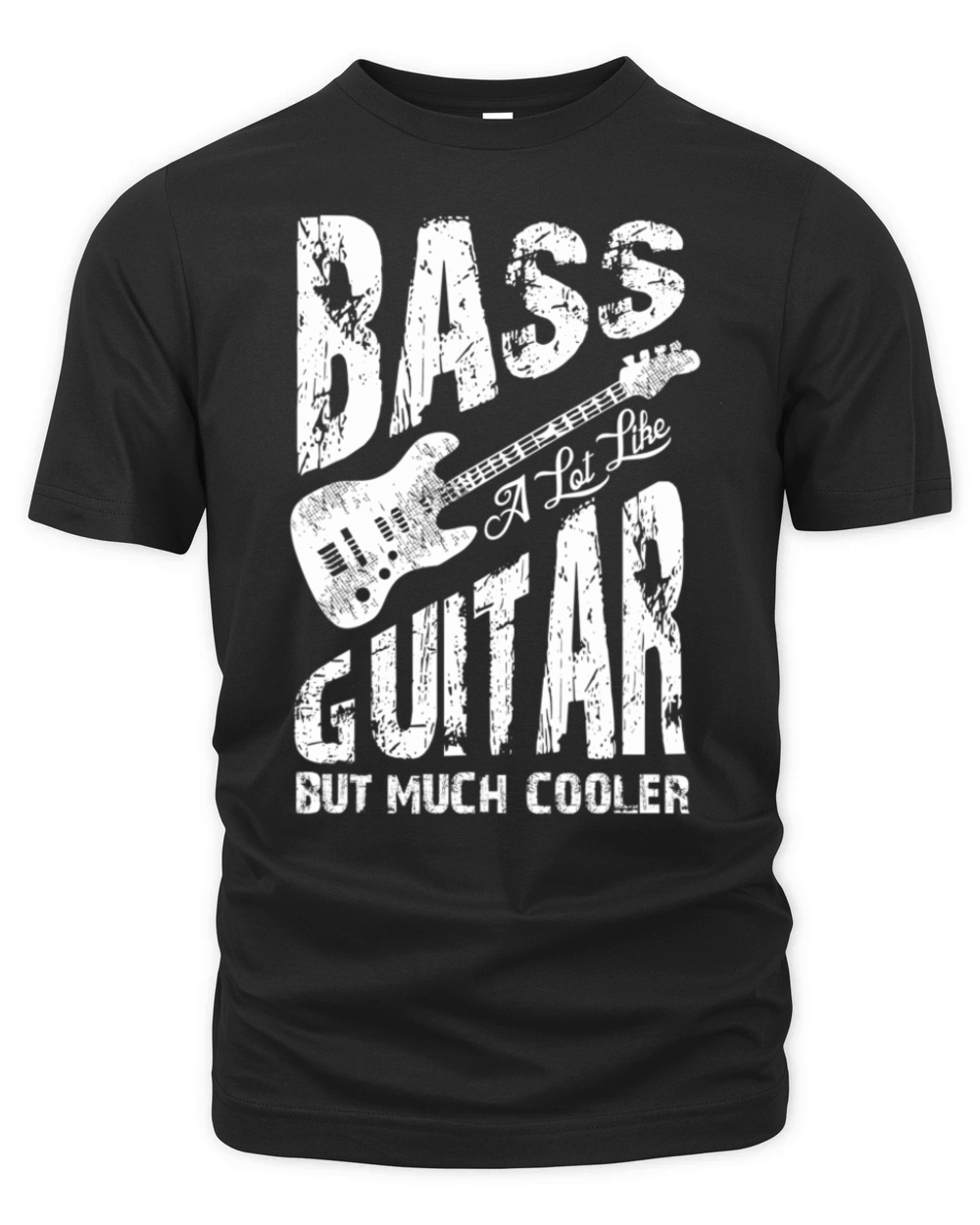 Vintage Distressed Bass A Lot Like Guitar But Organic Unisex T-shirt