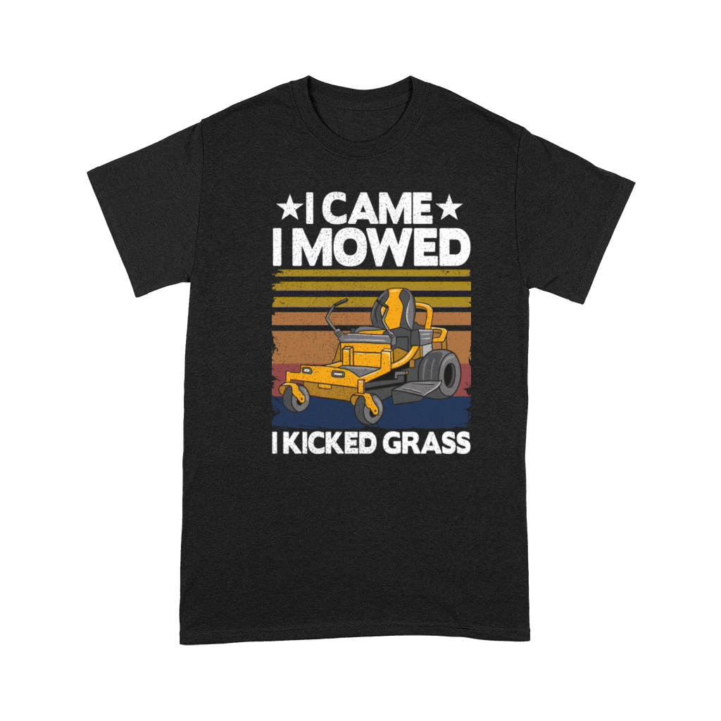 Funny Vintage Lawn Mowing Riding Mowers Dad Gift Premium T-shirt