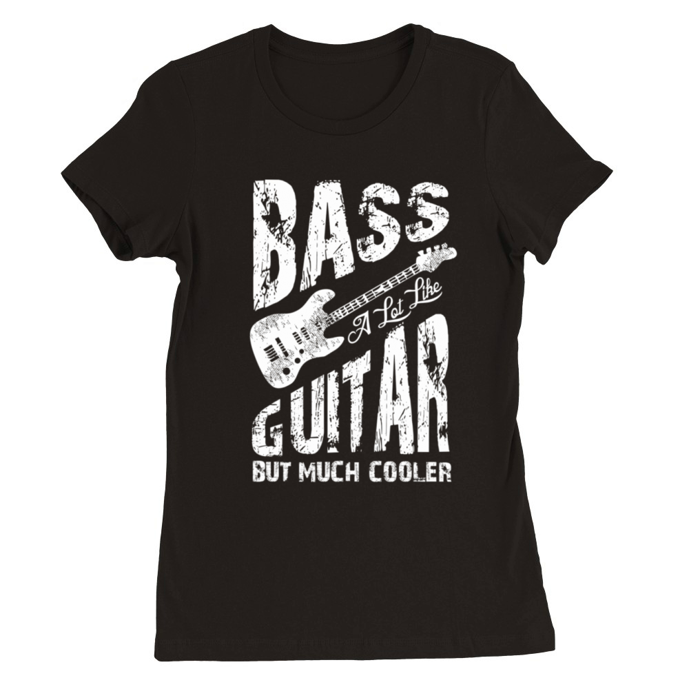 Vintage Distressed Bass A Lot Like Guitar But Premium Womens Crewneck T-shirt