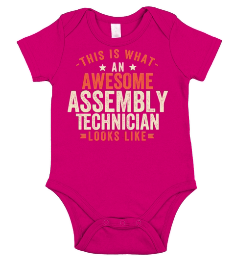 Assembly Technician Funny Quote With Vintage Look Short Sleeve Baby One-Piece
