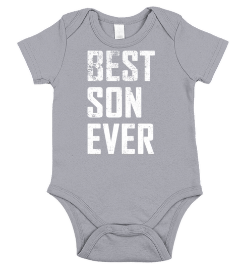 Best Son Ever Funny Vintage Father Day Short Sleeve Baby One-Piece