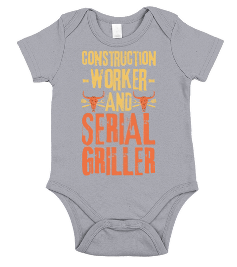 Construction-worker and Serial Griller Short Sleeve Baby One-Piece
