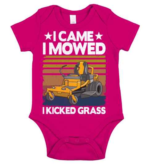 Funny Vintage Lawn Mowing Riding Mowers Dad Gift Short Sleeve Baby One-Piece