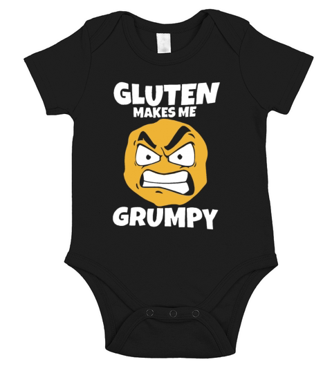 GLUTEN MAKES ME GRUMPY Short Sleeve Baby One-Piece