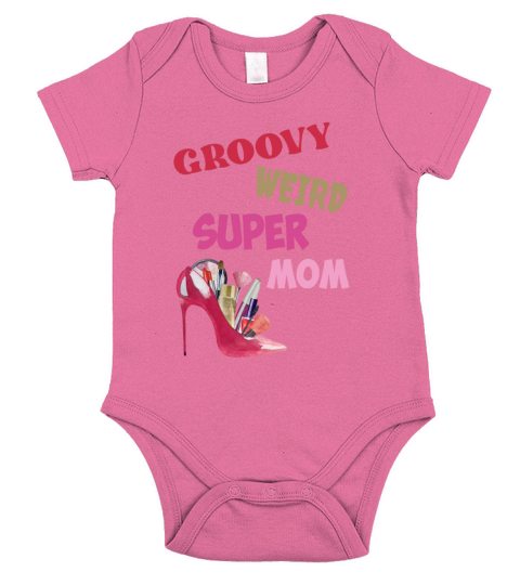 Groovy Weird Super Mom Short Sleeve Baby One-Piece