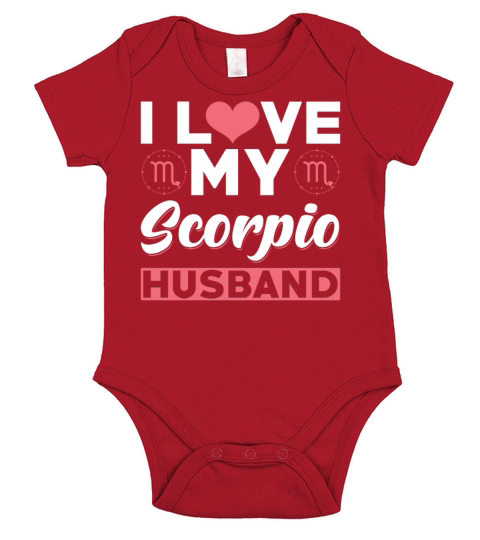I love my Scorpio Husband Short Sleeve Baby One-Piece