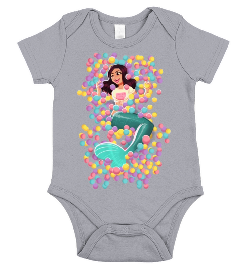 Pastel Colored Mermaid Short Sleeve Baby One-Piece