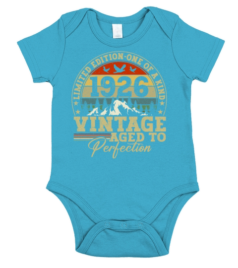 Vintage Birthday Original Gift Idea 1926 Short Sleeve Baby One-Piece