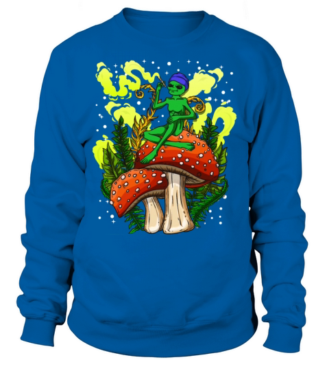 Psycadellic Magic Mushroom Alien LSD Acid Trip Sweatshirt Unisex