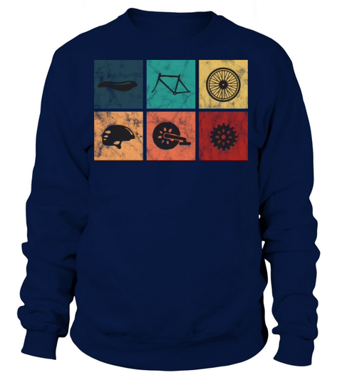 Vintage Bicycle Parts Sweatshirt Unisex