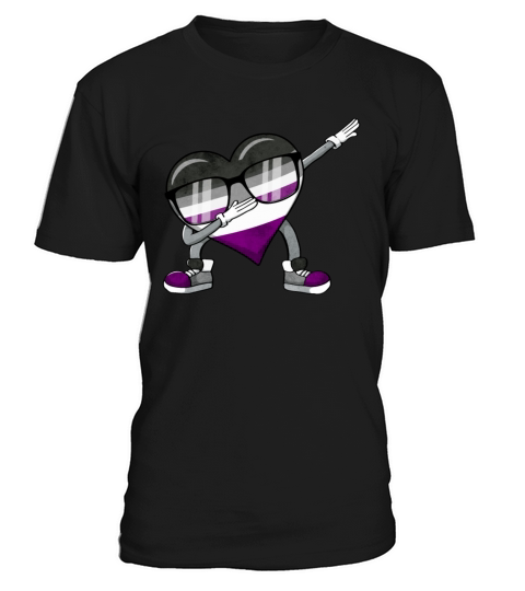 Asexual Pride Ace Flag Dabbing Heart Sublte LGBTQ T-Shirt Unisex