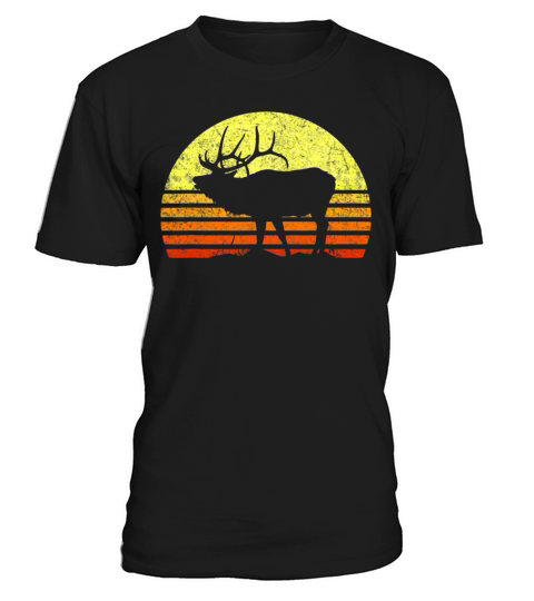 Elk Hunter Dad Vintage Retro Sun Bow Hunting T-Shirt Unisex