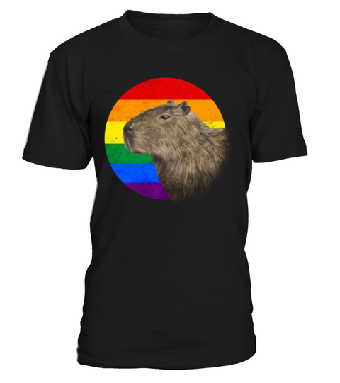 Gay Pride Rainbow Flag Capybara Sublte LGBTQ T-Shirt Unisex