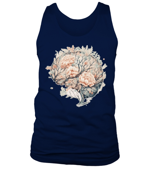 Brain Flower Neuro Science Floral Neurologist Ment Tank Top Unisex