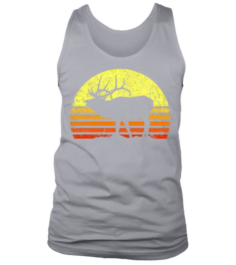 Elk Hunter Dad Vintage Retro Sun Bow Hunting Tank Top Unisex
