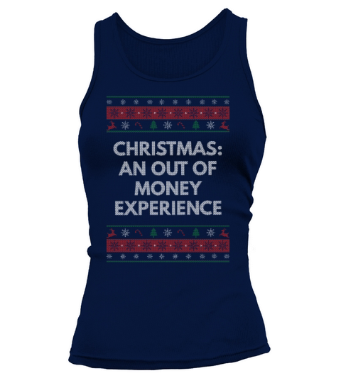 Christmas an Out of Money Experience Xmas Shopping Tank top Woman