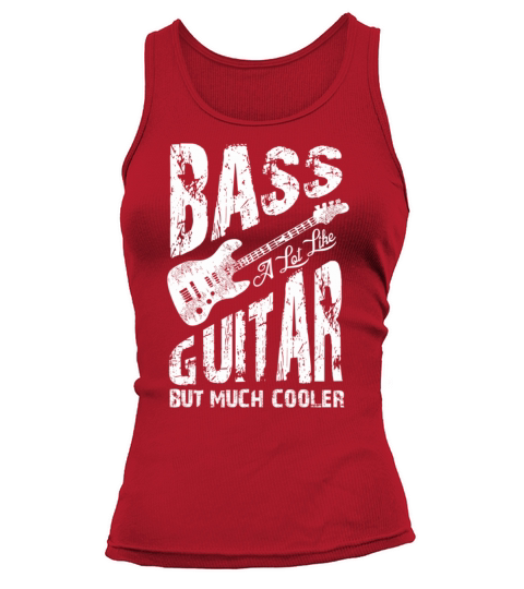 Vintage Distressed Bass A Lot Like Guitar But Tank top Woman