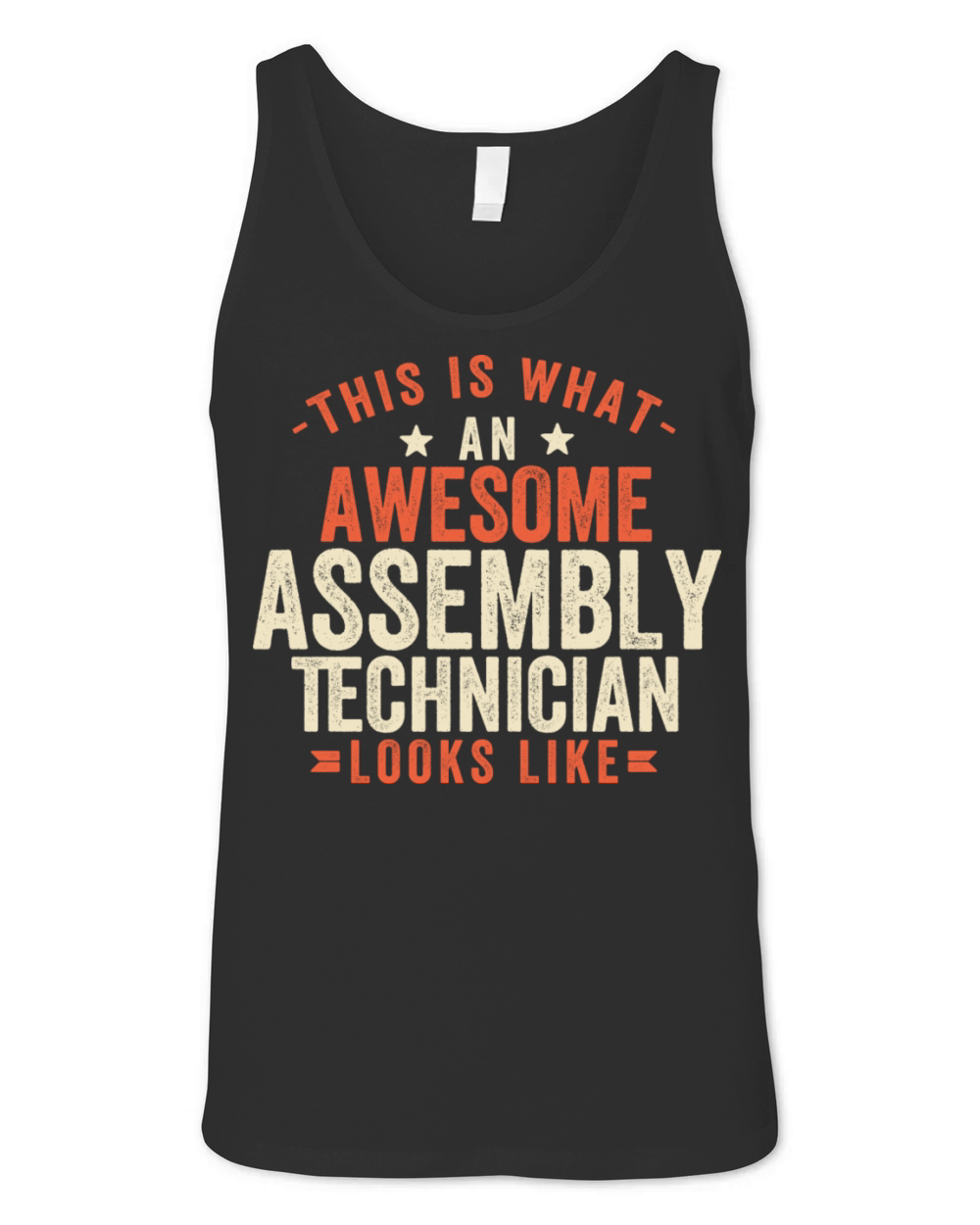 Assembly Technician Funny Quote With Vintage Look Unisex Jersey Tank