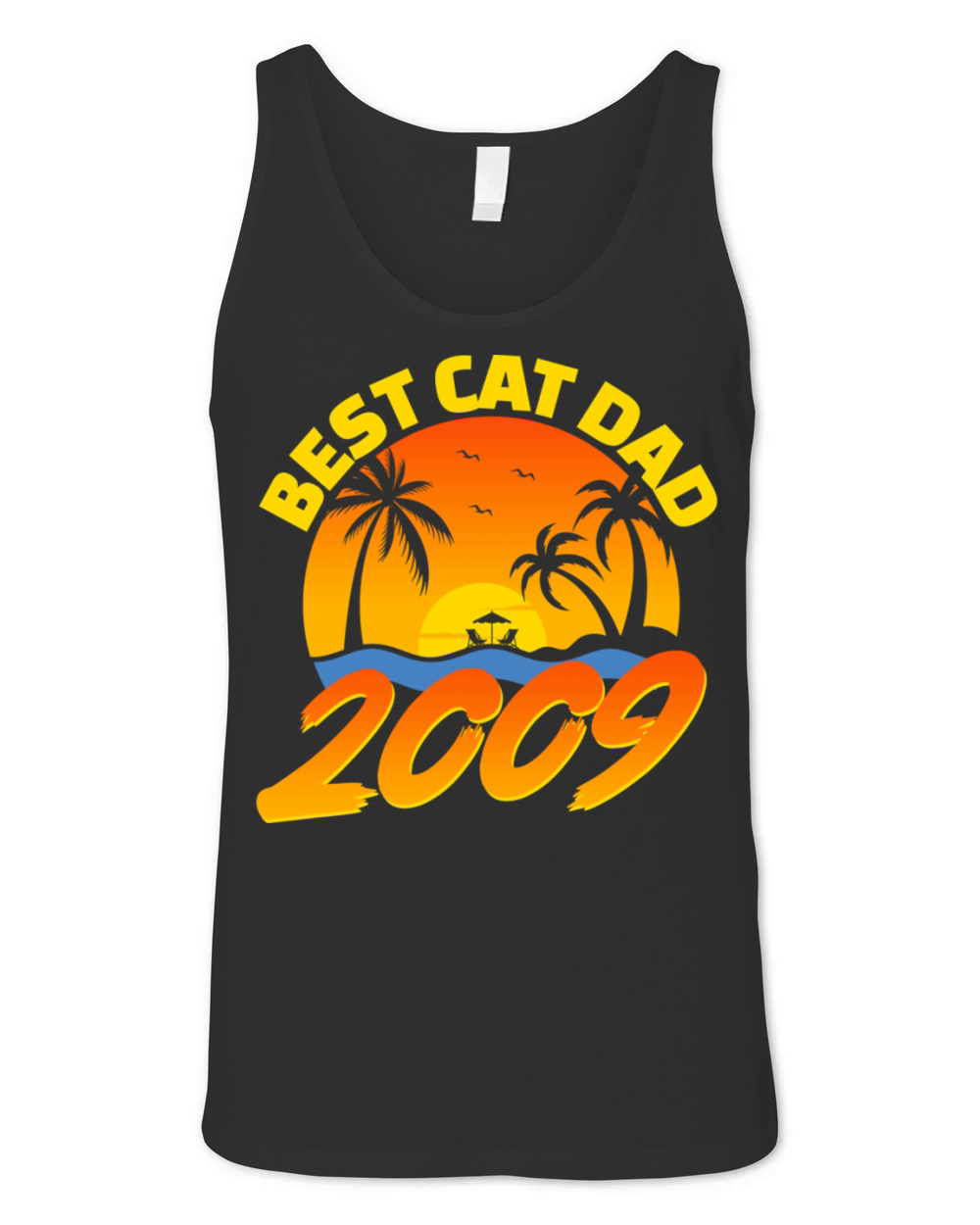 Best Cat Dad 2009 Fathers Day Gifts Unisex Jersey Tank