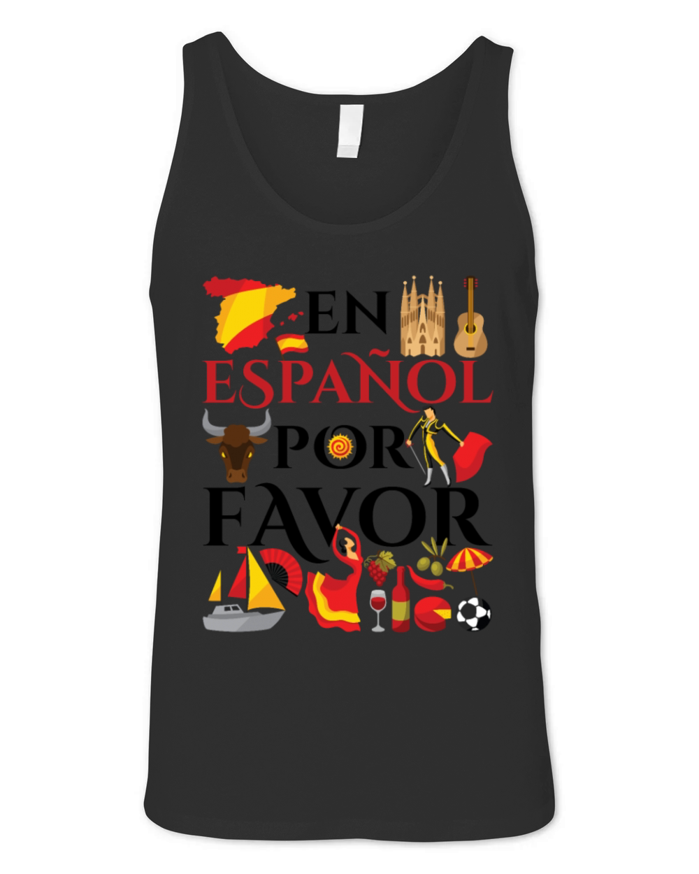Cute En Espanol Por Favor Spanish Teacher Unisex Jersey Tank