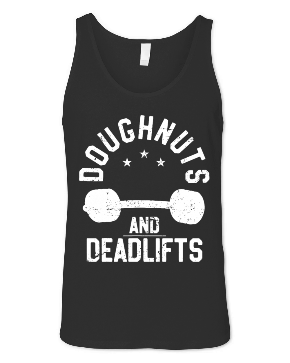 Doughnuts And Deadlifts Funny Donut Workout Unisex Jersey Tank