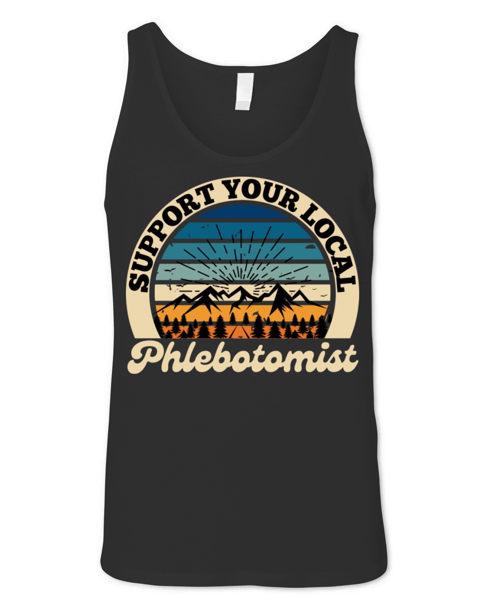 Support Your Local Phlebotomist Retro Vintage Unisex Jersey Tank