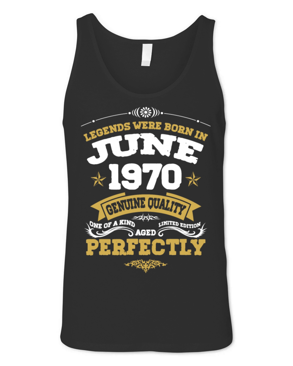 Vintage Aged To Perfection June 1970 Unisex Jersey Tank