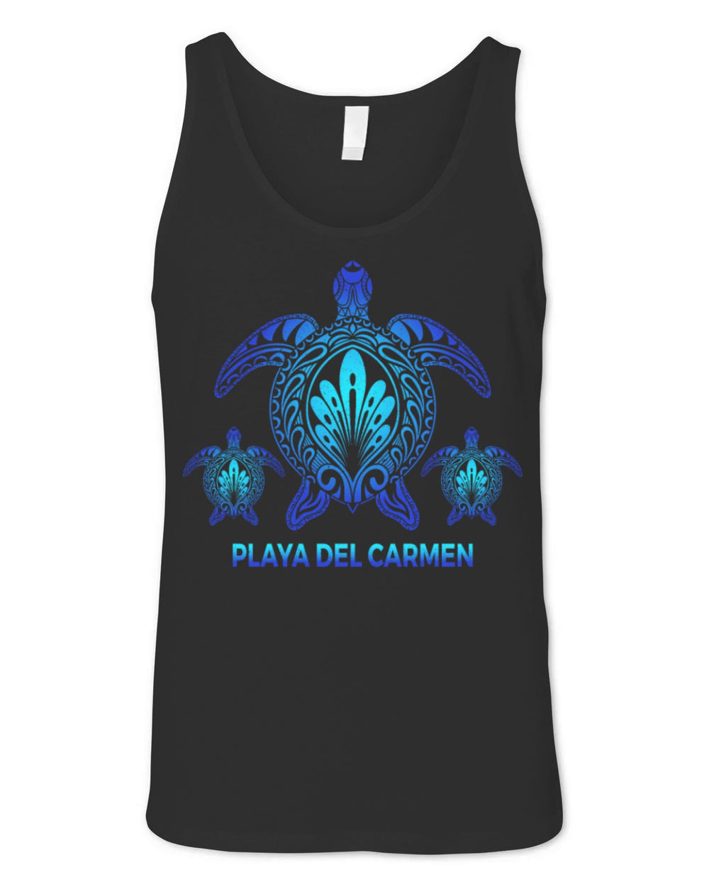 Vintage Playa del Carmen Mexico Turtle Souvenirs Unisex Jersey Tank