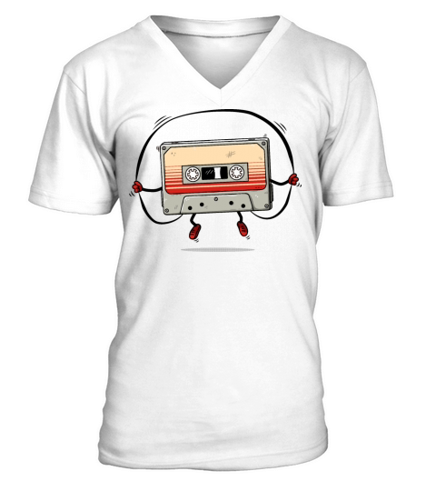 Funny cassette V-Neck T-shirt