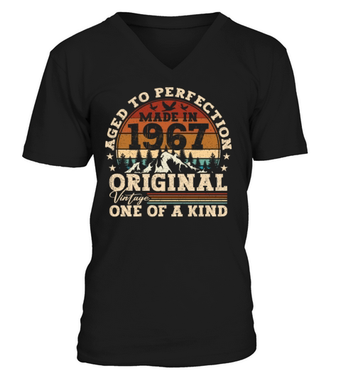 Original 1967 Vintage Vintage Birthday Retro V-Neck T-shirt