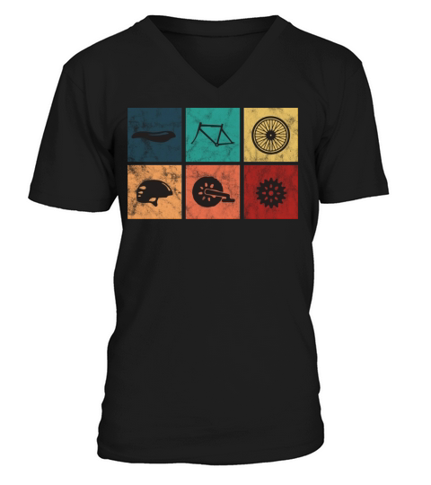 Vintage Bicycle Parts V-Neck T-shirt