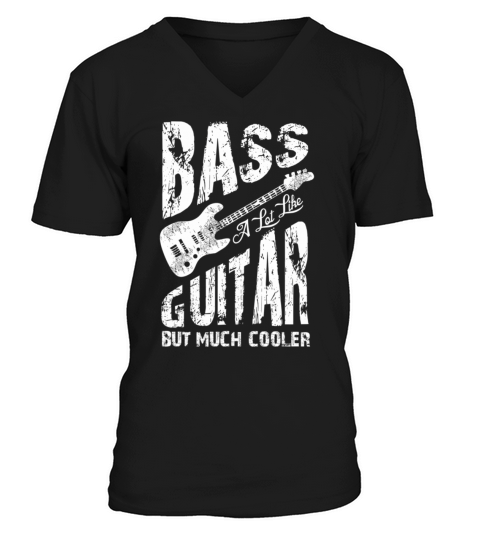 Vintage Distressed Bass A Lot Like Guitar But V-Neck T-shirt