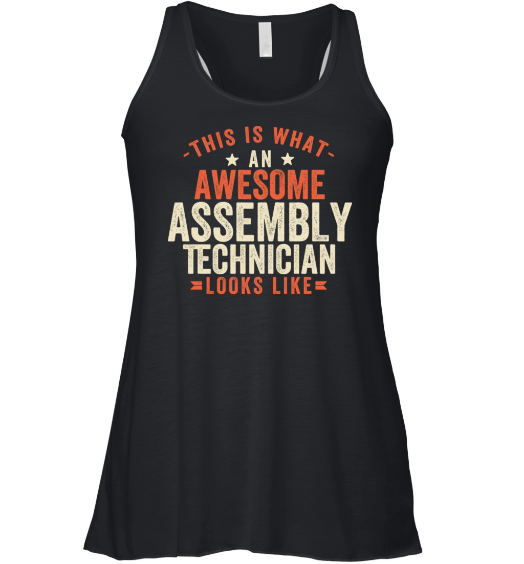 Assembly Technician Funny Quote With Vintage Look Women's Flowy Tank Top