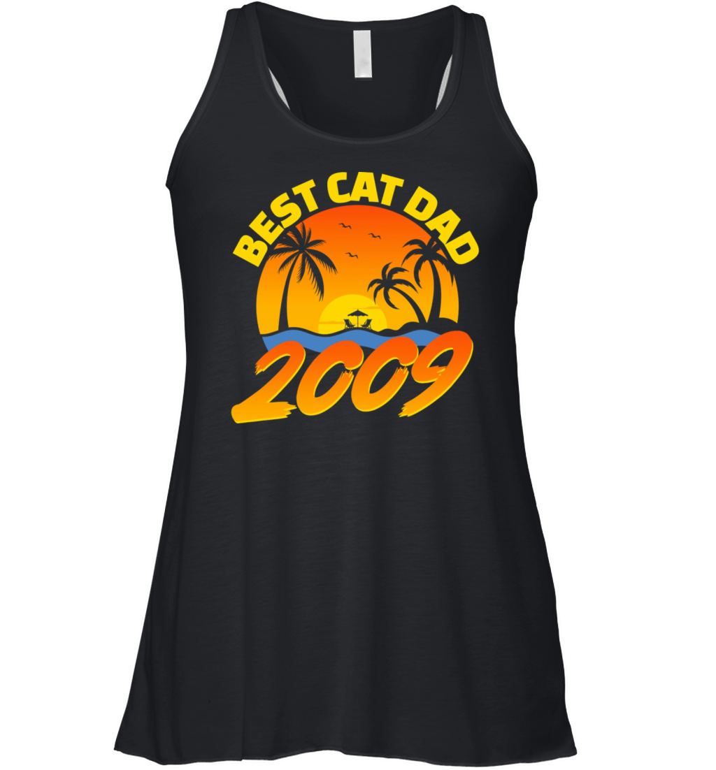 Best Cat Dad 2009 Fathers Day Gifts Women's Flowy Tank Top