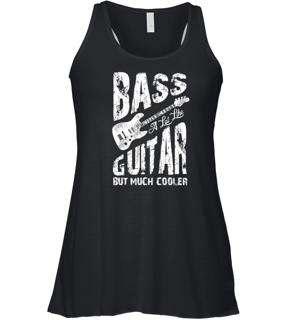 Vintage Distressed Bass A Lot Like Guitar But Women's Flowy Tank Top