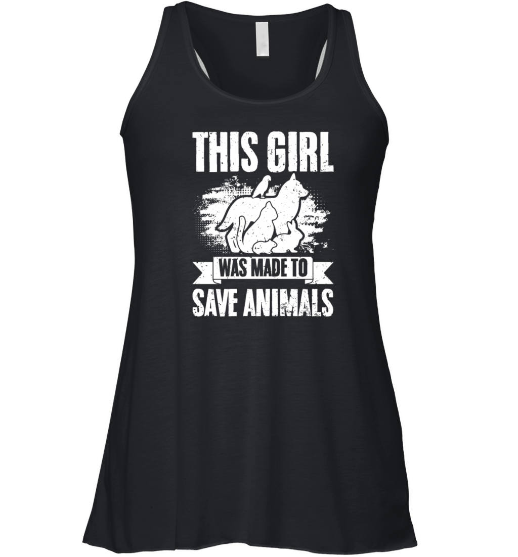 Vintage Veterinary Staff This Girl Was Made To Women's Flowy Tank Top