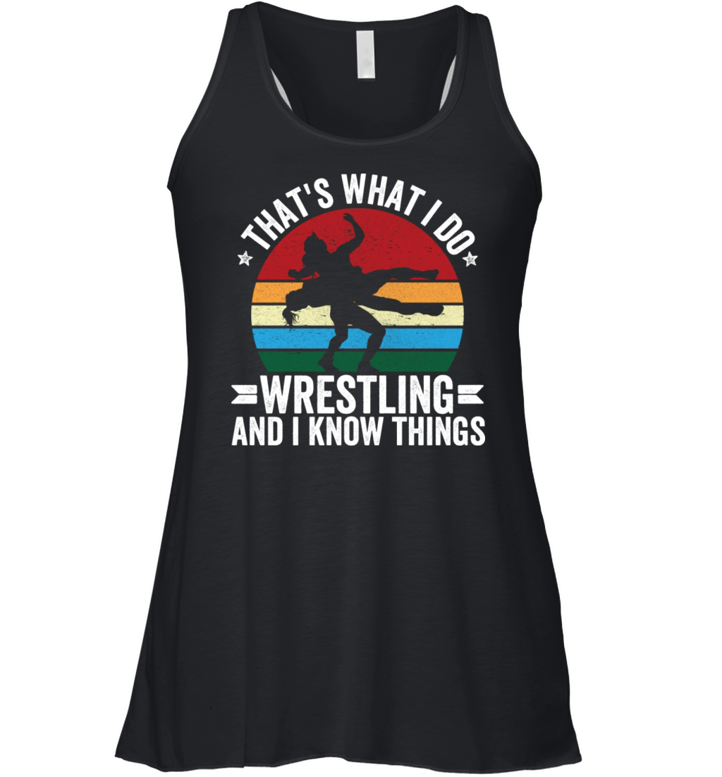 Vintage Wrestling Girl Funny Quote Women's Flowy Tank Top