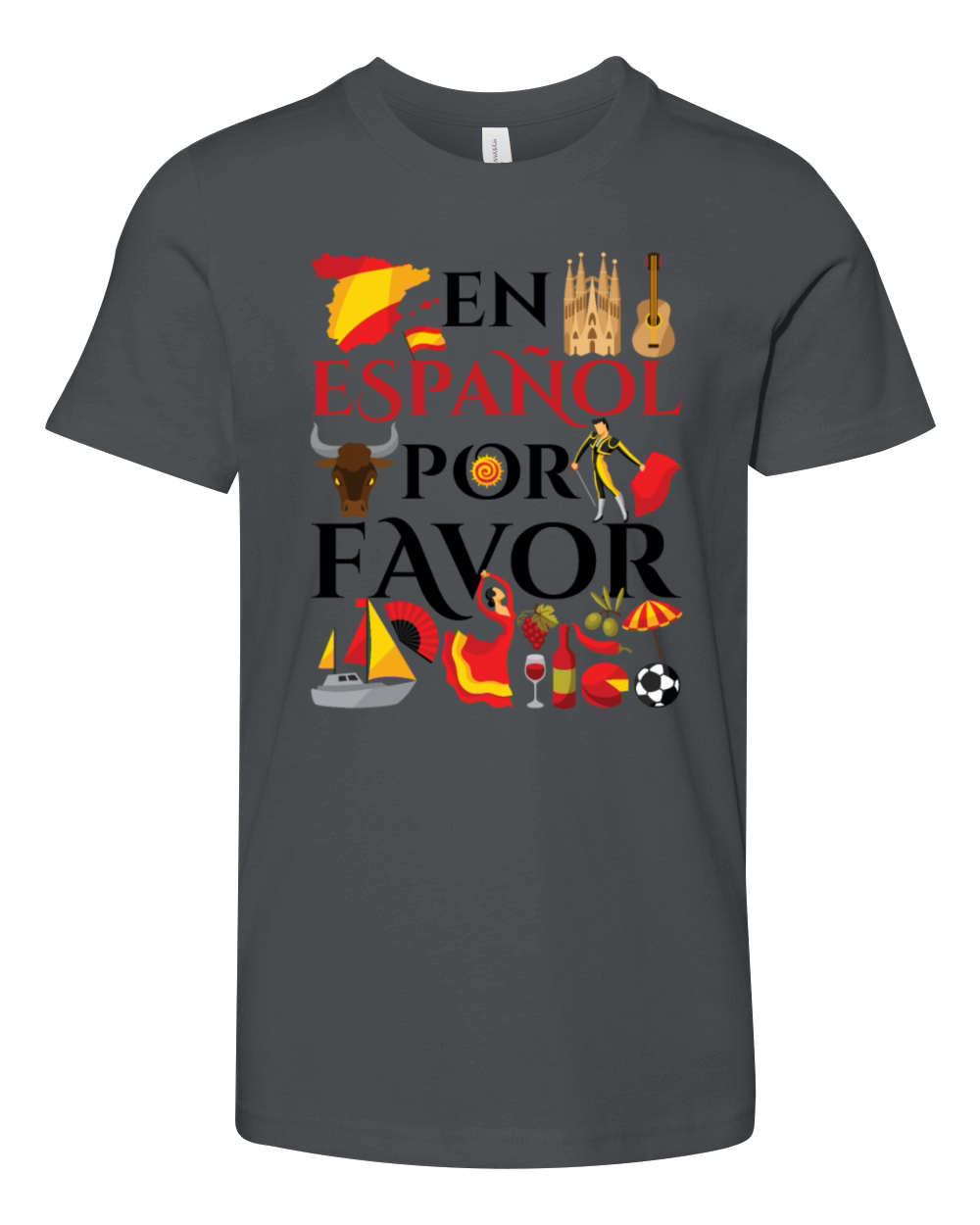 Cute En Espanol Por Favor Spanish Teacher Youth Unisex Jersey Tee