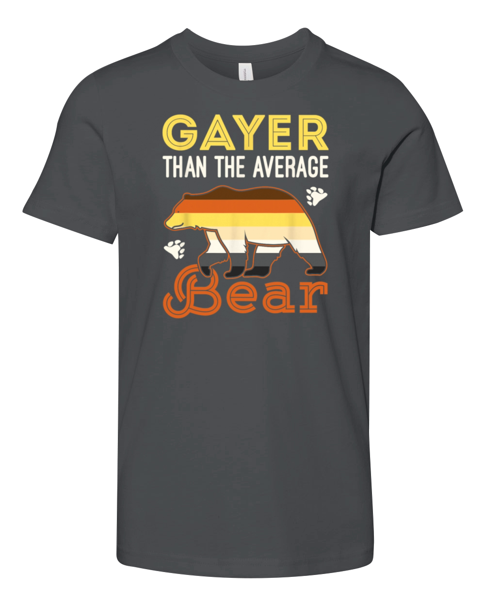 Gay Bear Pride Flag Subculture Men Male LGBTQ Youth Unisex Jersey Tee