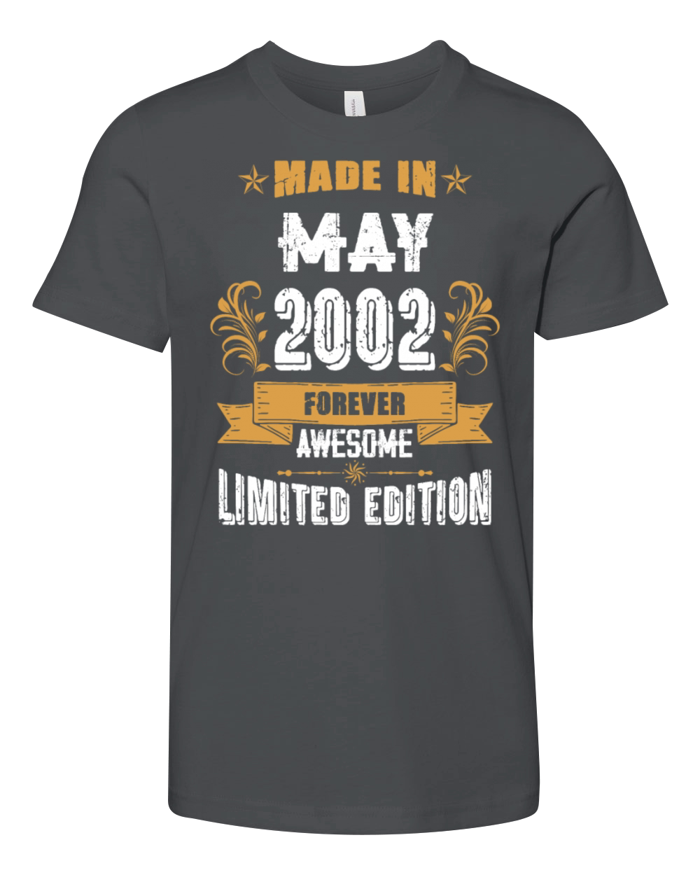 May 2002 Vintage Birthday Present Youth Unisex Jersey Tee