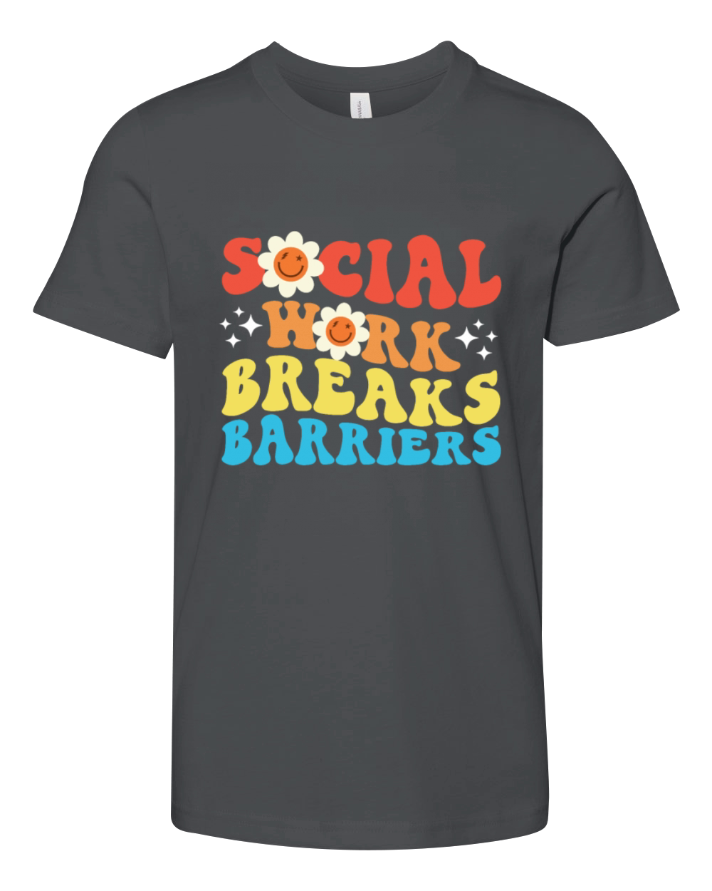 Social Work Breaks Barriers Youth Unisex Jersey Tee