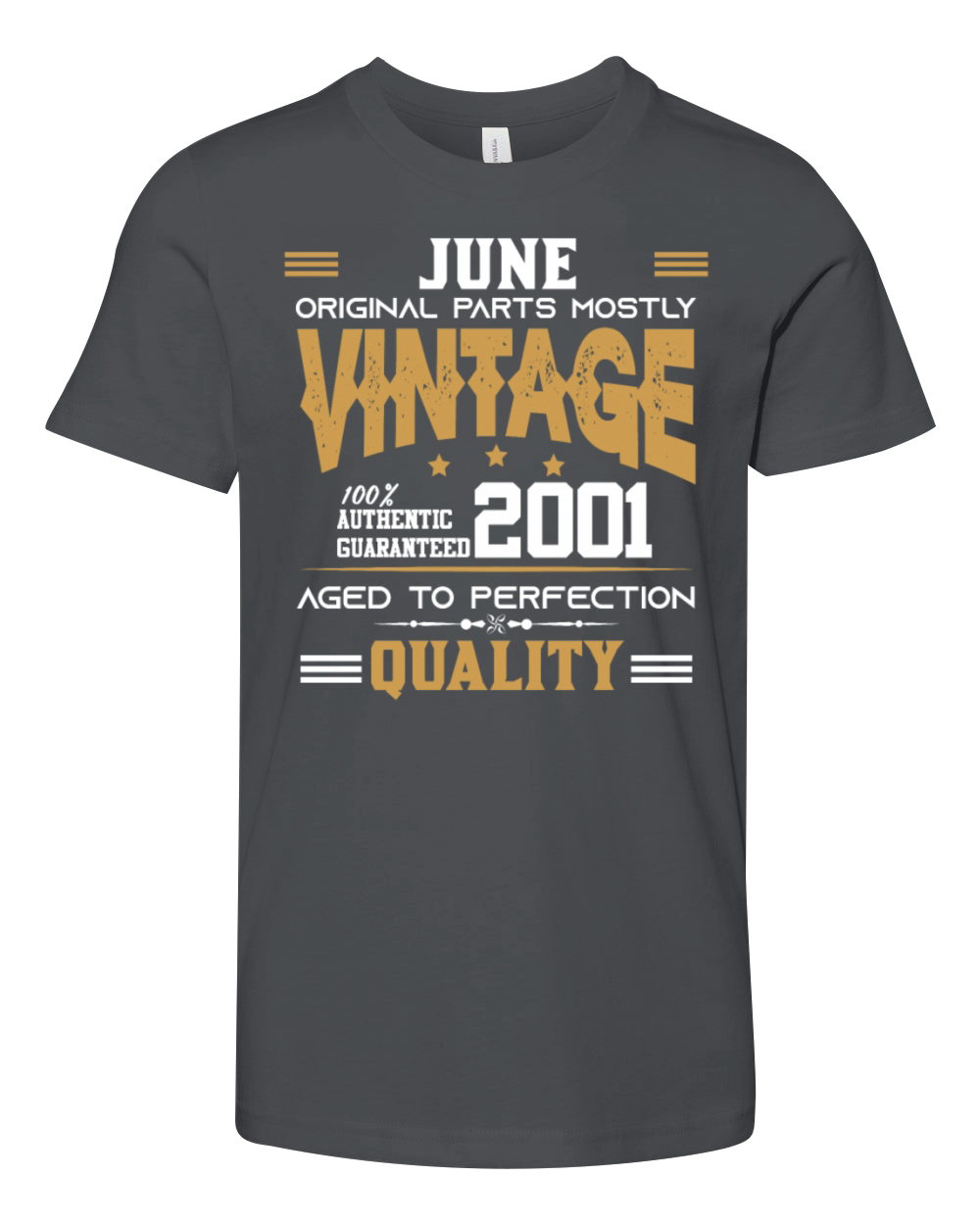 Vintage Aged To Perfection June 2001 Youth Unisex Jersey Tee