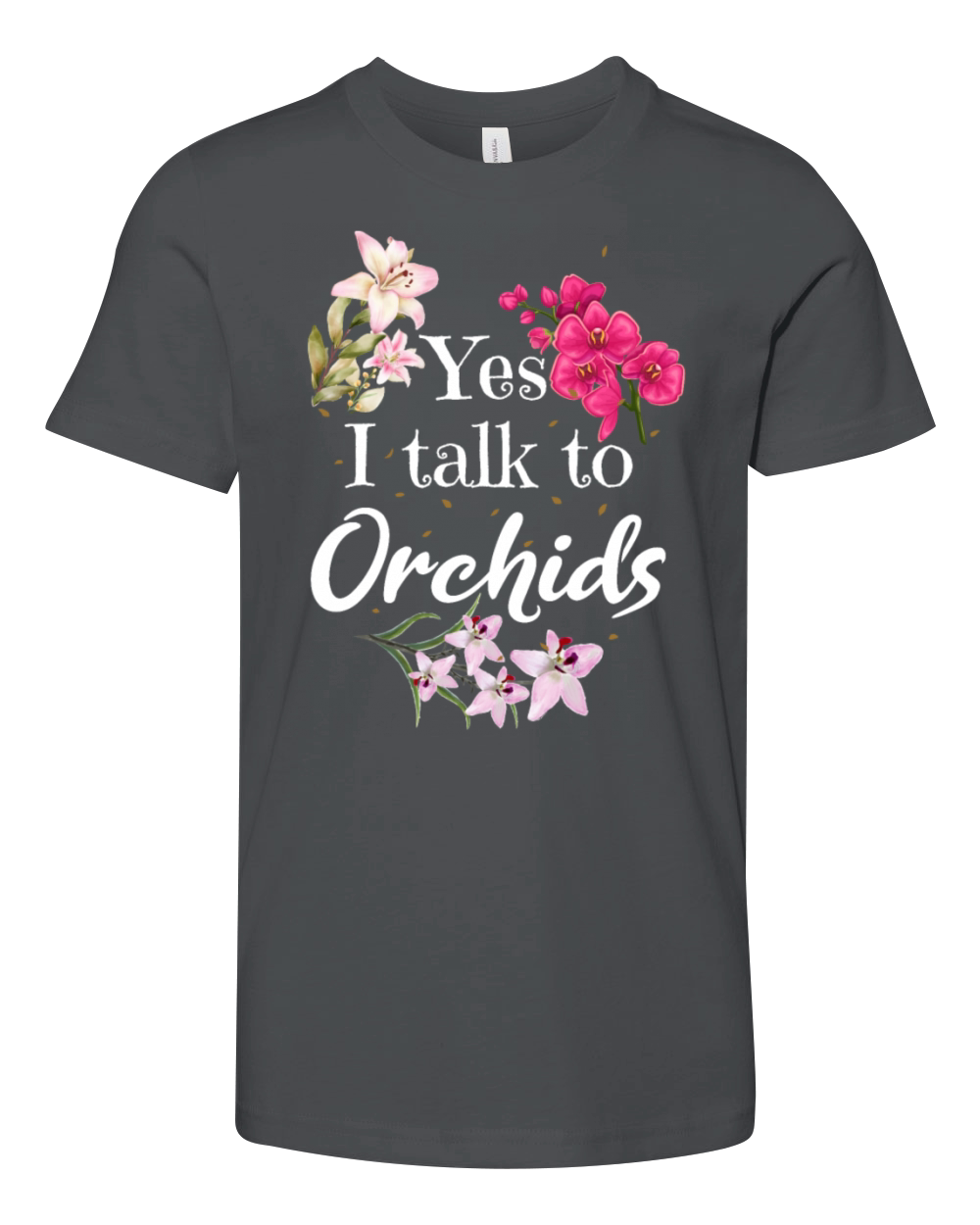 Yes I Talk To Orchids Flower Orchid Lover Youth Unisex Jersey Tee